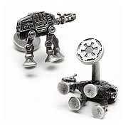 Star Wars AT-AT Walker 3-D Antique Palladium Cufflinks